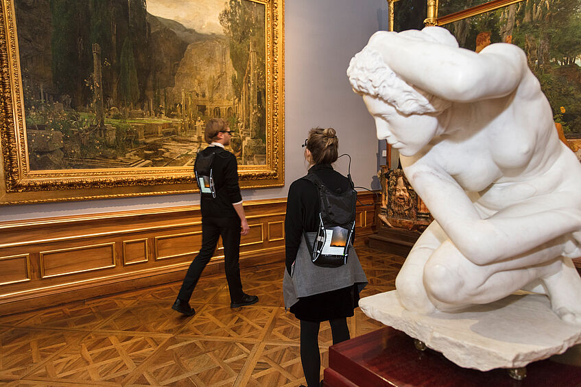 Two participants at the Upper Belvedere, January 2018, photo: Department of Art History